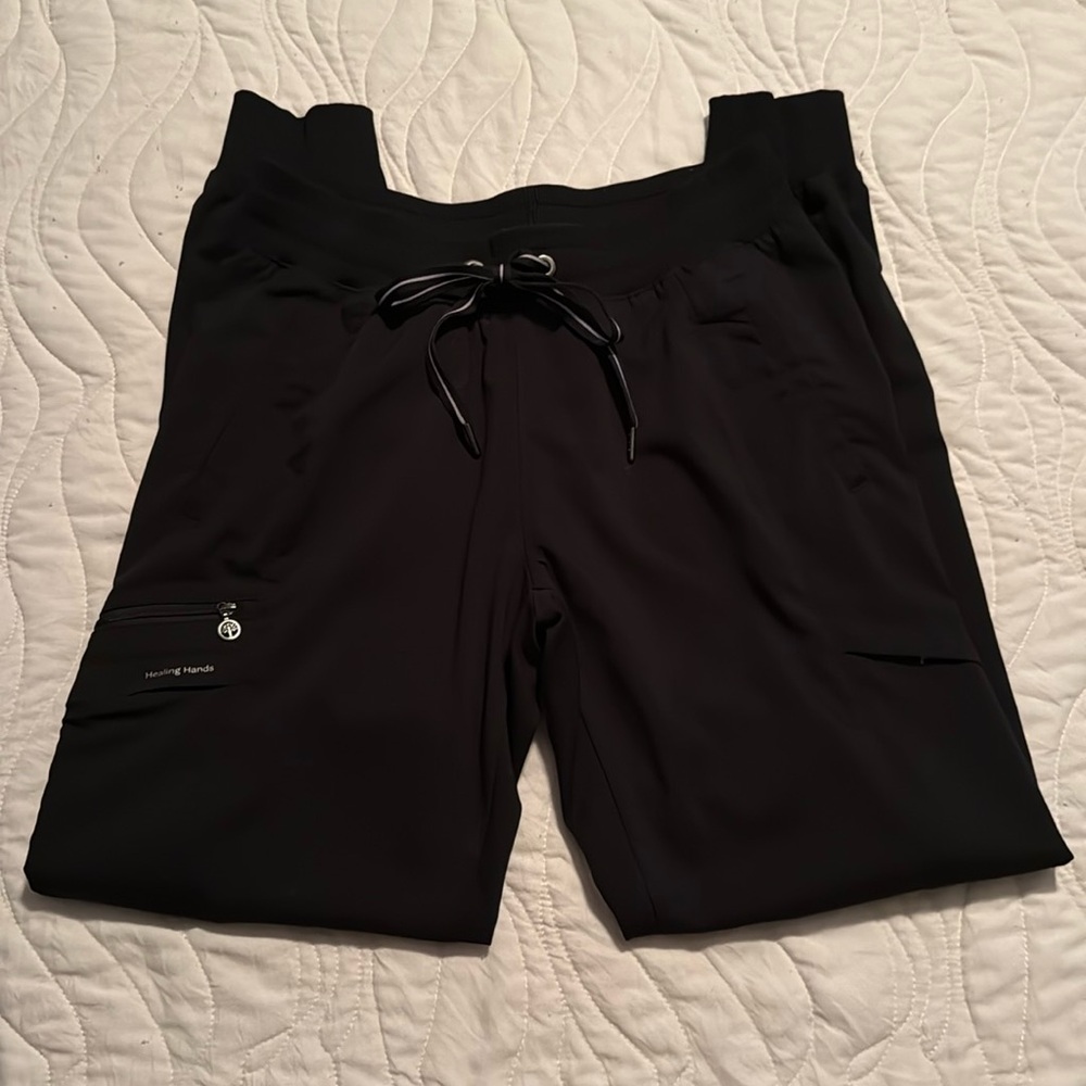 Womens Healing Hands Scrub Joggers Size XS